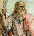 Raphael, Detail of The School of Athens with Leonardo as Plato, 1509. Apostolic Palace, Vatican City