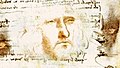 Purported early self-portrait of Leonardo da Vinci recovered from erased drawing in Leonardo's Codex on the Flight of Birds.